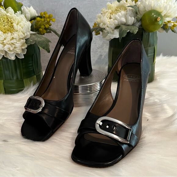 Circa Joan & David Career Peep Toe Cut Out High Heeled Pumps 5.5 - Picture 1 of 14